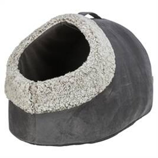 TRIXIE KATTENMAND IGLO CALIDA WARMTEREFLECTEREND GRIJS-WIT / ZWART 50X30X35 CM