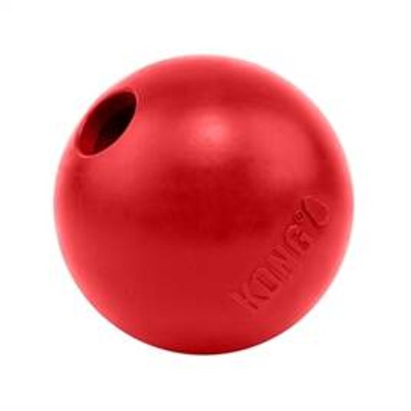 KONG CLASSIC BAL MET GAT RUBBER 9X9X9 CM