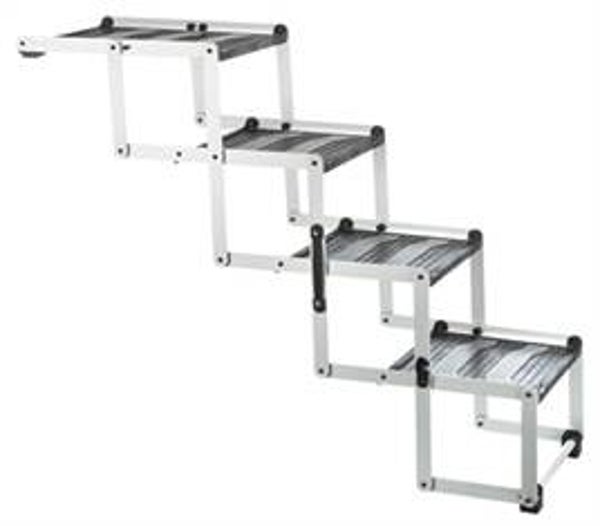 TRIXIE VOUWTRAP 4-DELIG ALUMINIUM / KUNSTSTOF / TPR TOT 75 KG 160X37X70 CM