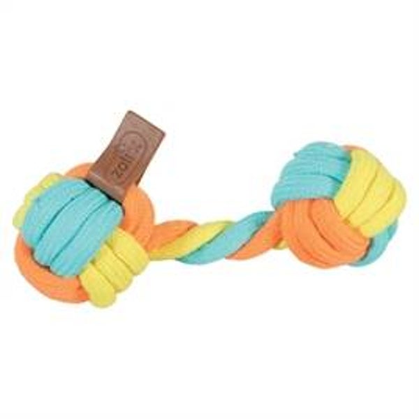 ZOLUX FLOSTOUW TWIST DUMBELL MEERKLEURIG 19,5X9X6 CM
