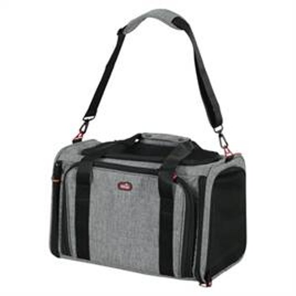 ZOLUX REISMAND HOND / KAT UITBREIDBAAR MAXIMAAL 6 KG GRIJS / ZWART M 50X43X26,5 CM <6KG