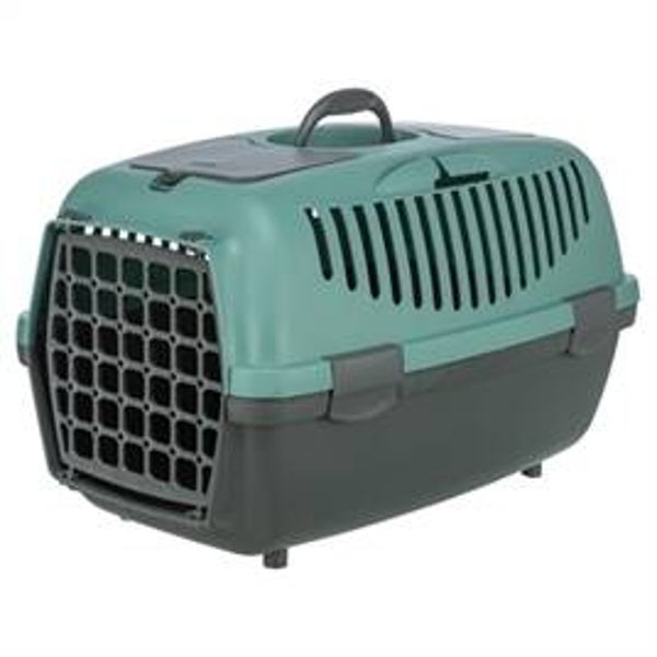 TRIXIE VERVOERSBOX CAPRI 2 DONKERGRIJS / PETROL 37X55X34 CM