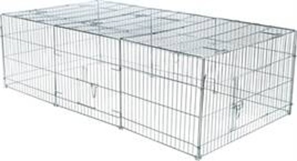 TRIXIE NATURA KNAAGDIERREN MET DAK GEGALVANISEERD METAAL 216X65X116 CM