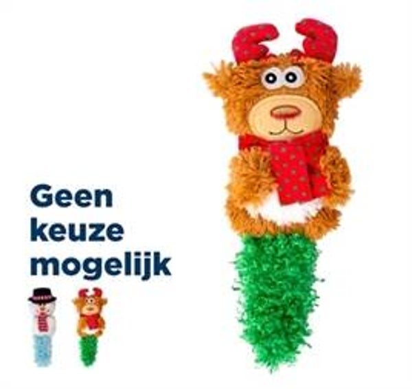 KONG HOLIDAY KICKEROO SNEEUWPOP OF RENDIER ASSORTI 25,5X9,5X4 CM