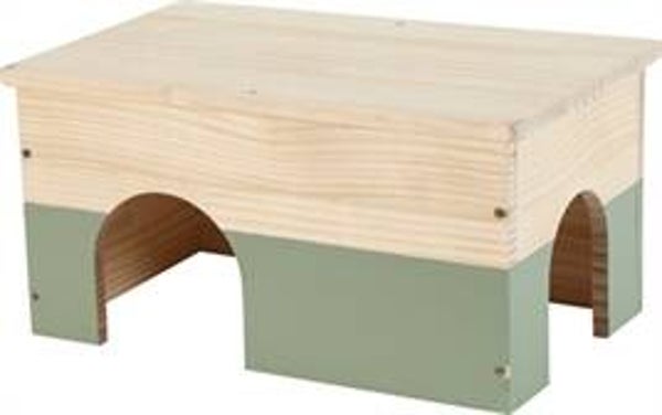 ZOLUX NEOLIFE HOUTEN HUISJE KONIJN GROEN 40X25X20 CM