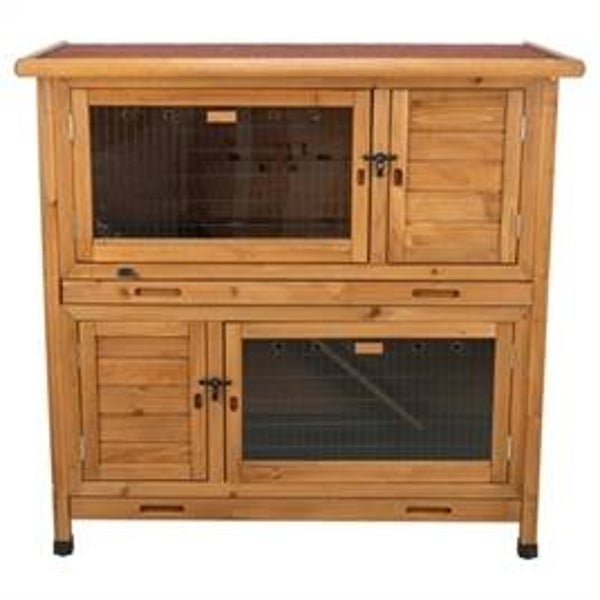 TRIXIE KNAAGDIERHOK MET ISOLATIE 2 VERDIEPINGEN DONKERBRUIN 116X65X113 CM