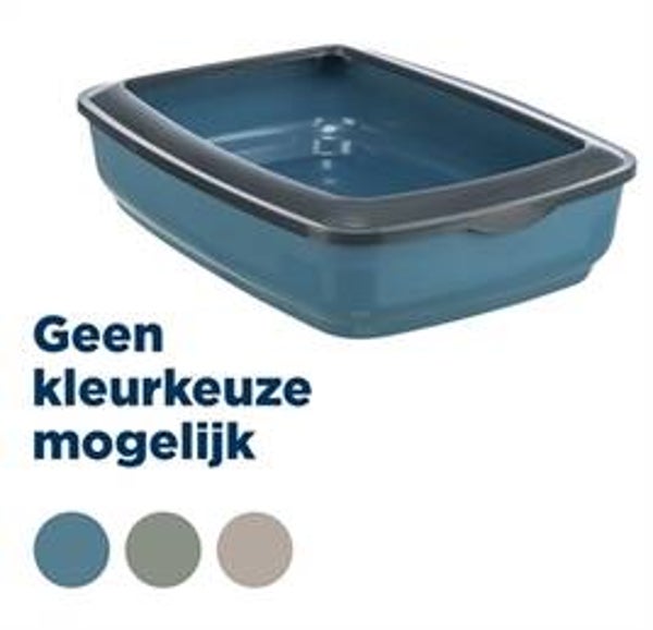 TRIXIE KATTENBAK MIO MET RAND ASSORTI 43X32X12 CM 3 ST