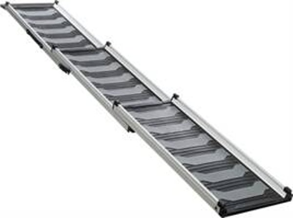 TRIXIE LOOPPLANK TELESCOPISCH TOT 90 KG ZWART / GRIJS 78-175X40 CM