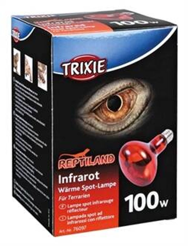 TRIXIE REPTILAND WARMTELAMP INFRAROOD 100 WATT 8X8X10,8 CM 3 ST
