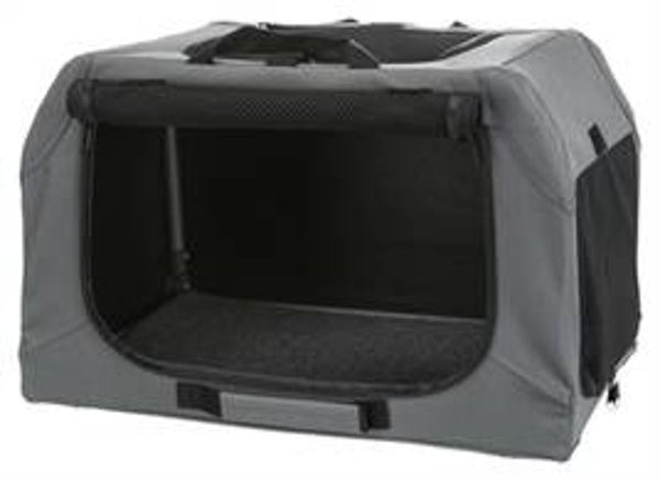 TRIXIE SOFT KENNEL EASY REISBENCH GRIJS 50X36X33 CM