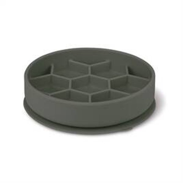 ZOLUX VOEBRAK HOND SLOW FEED MET ZUIGNAPPEN SILICONE GRIJS 16X16X4,5 CM