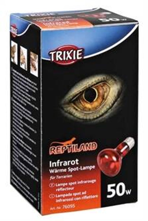 TRIXIE REPTILAND WARMTELAMP INFRAROOD 50 WATT 6,3X6,3X10 CM 3 ST
