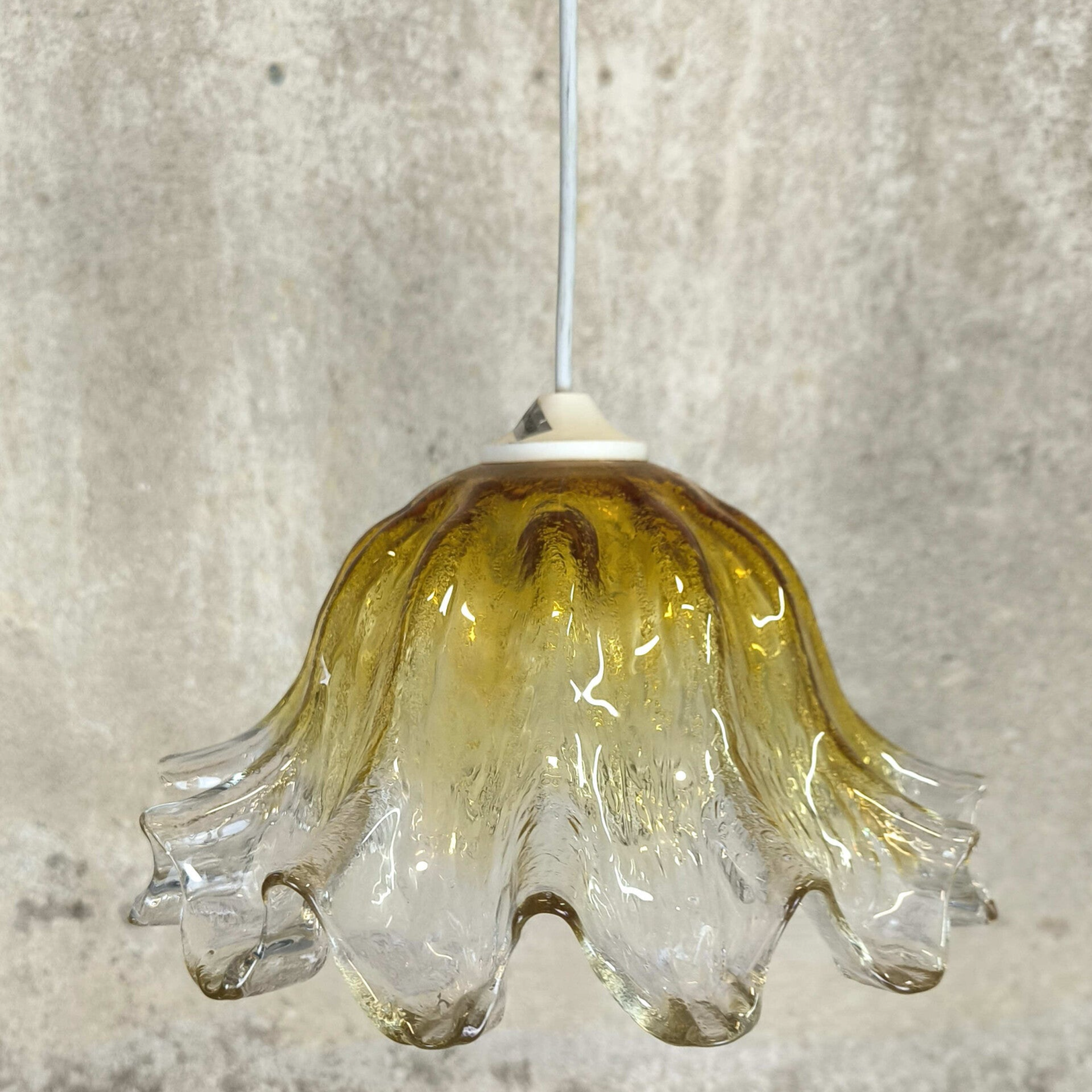 Suspension vintage en verre style Murano
