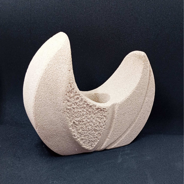 Bougeoir vintage en pierre du Gard