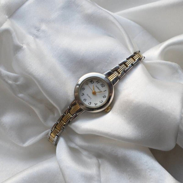 Watch it 6.75” ticking two toned watch