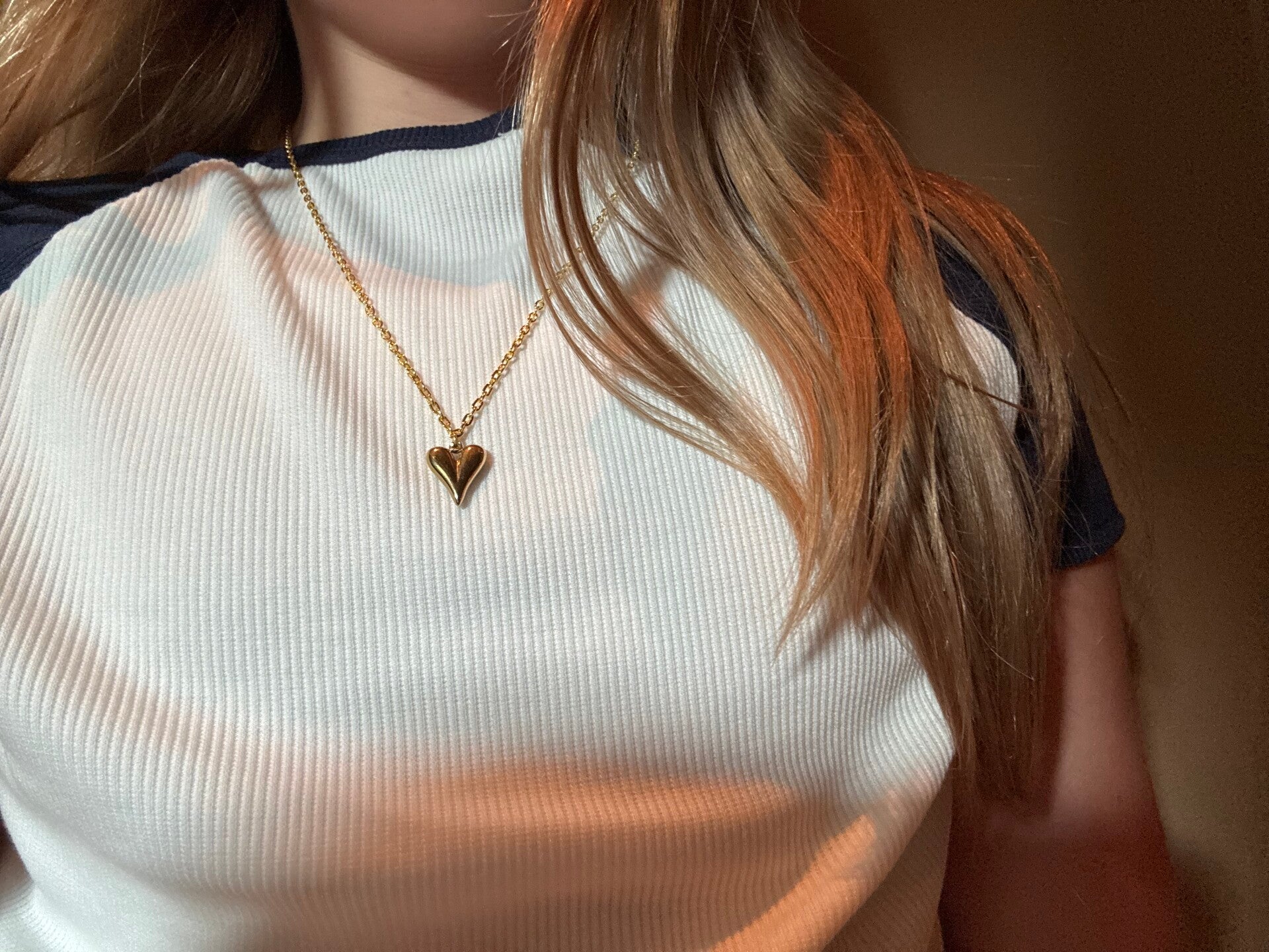 Cute gouden hartjes ketting