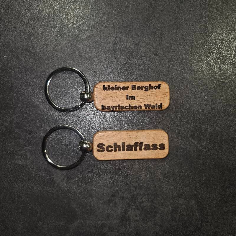 Schlüsselanhänger mit individueller Beschriftung