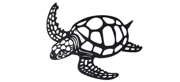 3D Printed Sea Turtle Wall Art - 13 x 14 Inch
