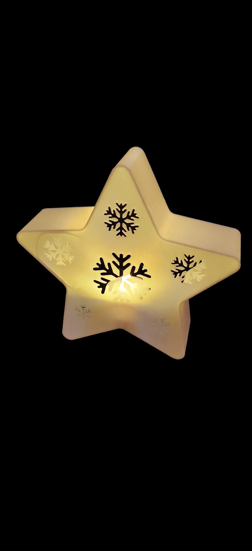 3d printed Xmas snow flake star