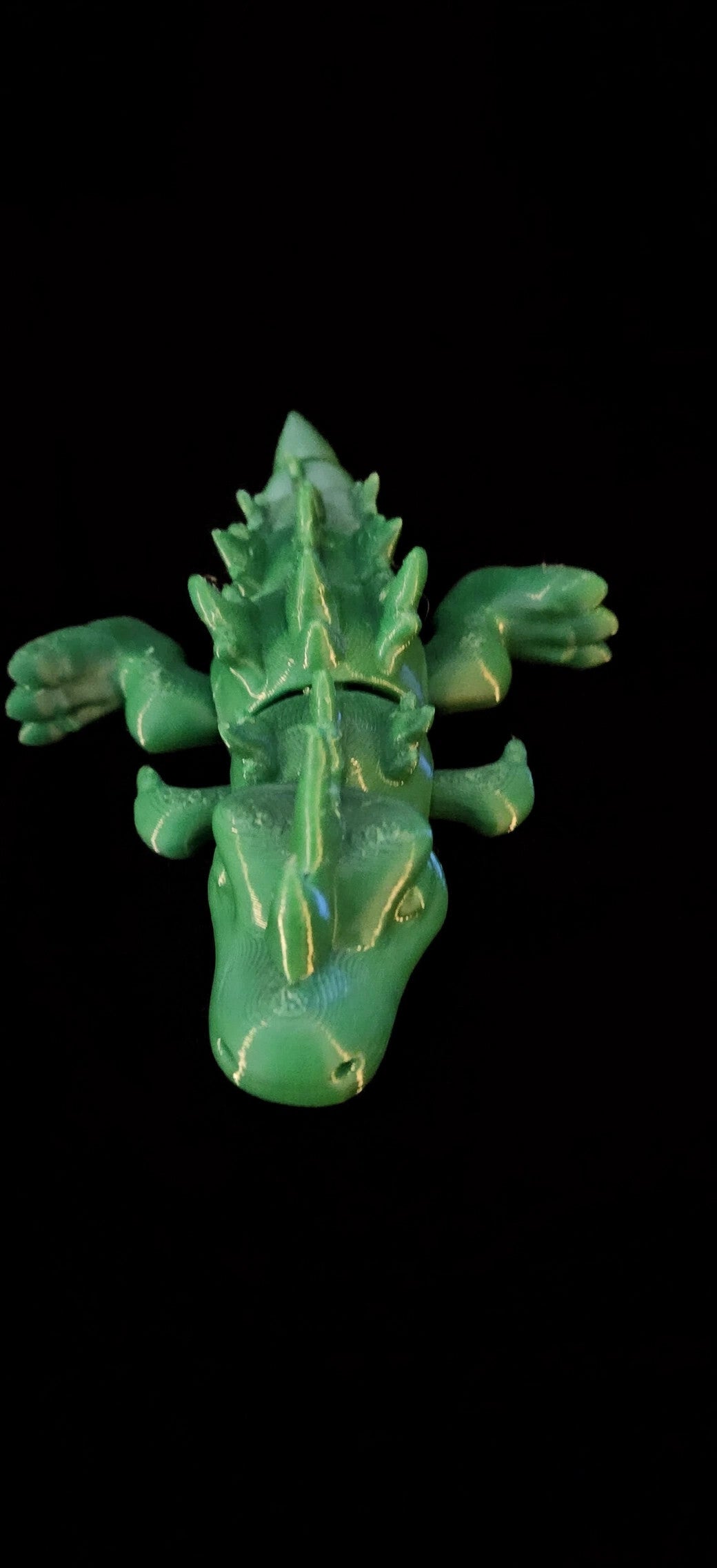 3D Printed Green Dino - 5 Inch
