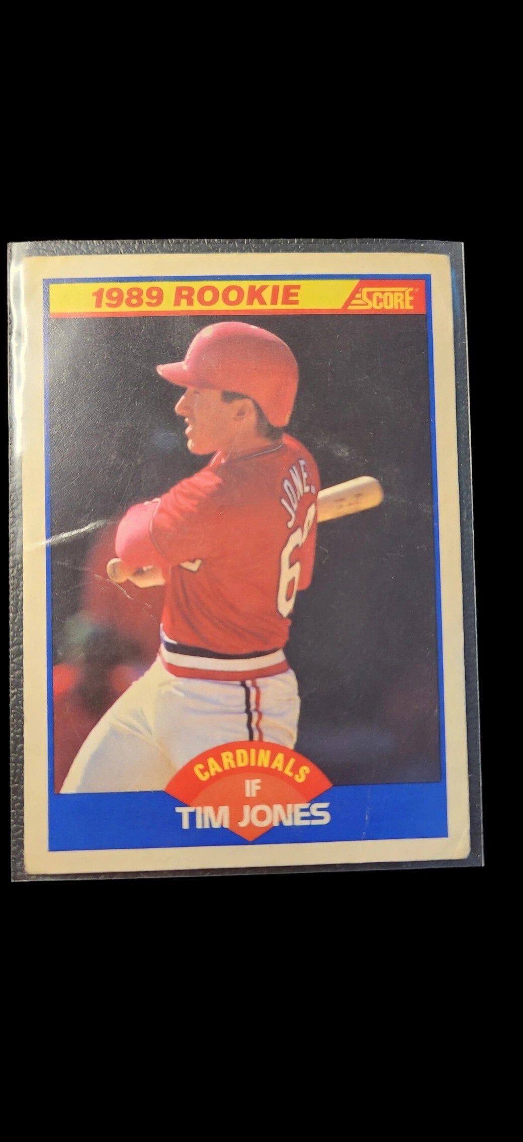 1989 Score Tim Jones rookie baseball card