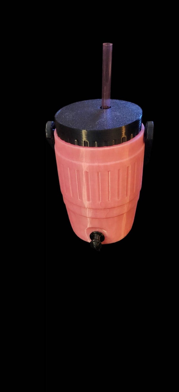 3D Printed 12 Ounce Can Koozie Cooler with Reusable Straw