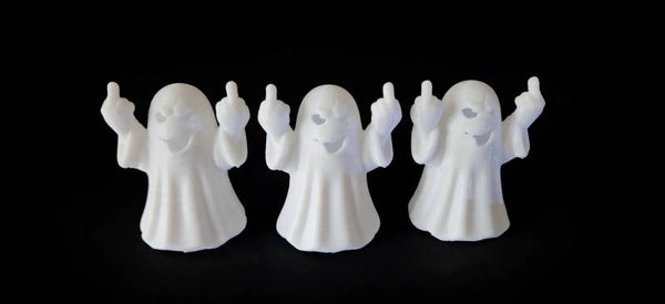 3D Printed Middle Finger Ghosts - Set of 3