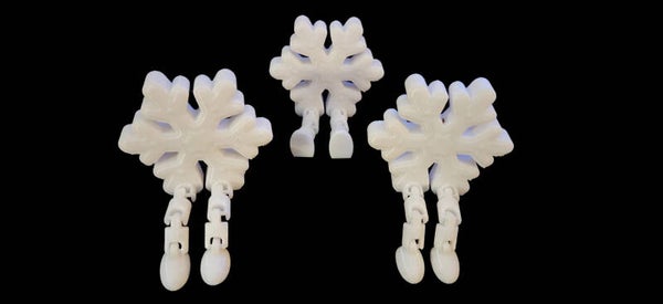 3D Printed Snowflake Flexi Fidgets - 3 Pack