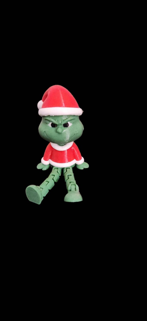 3D Printed Christmas Grinch Gnome Flexy Figure