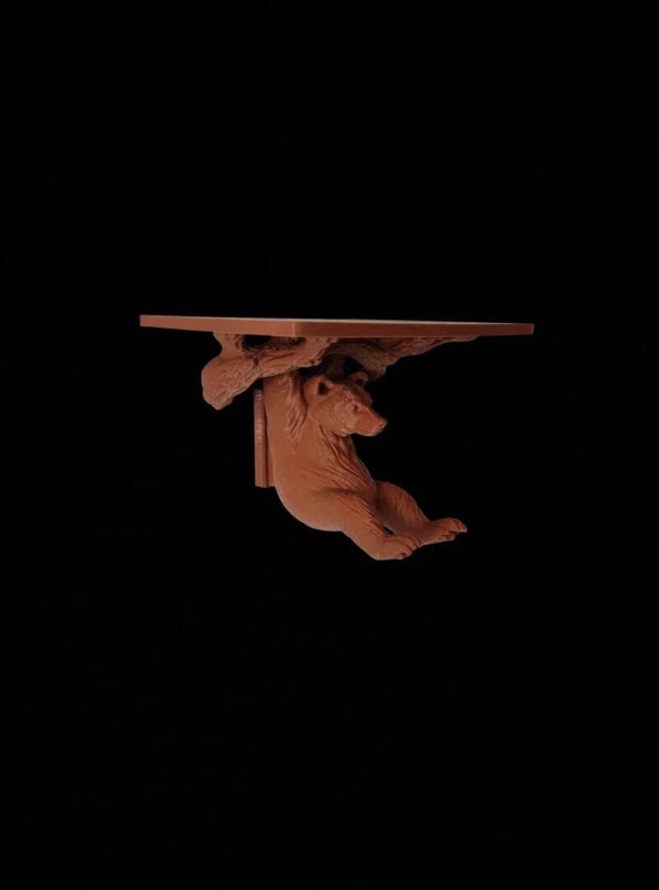 3d printed Brown Bear shelf