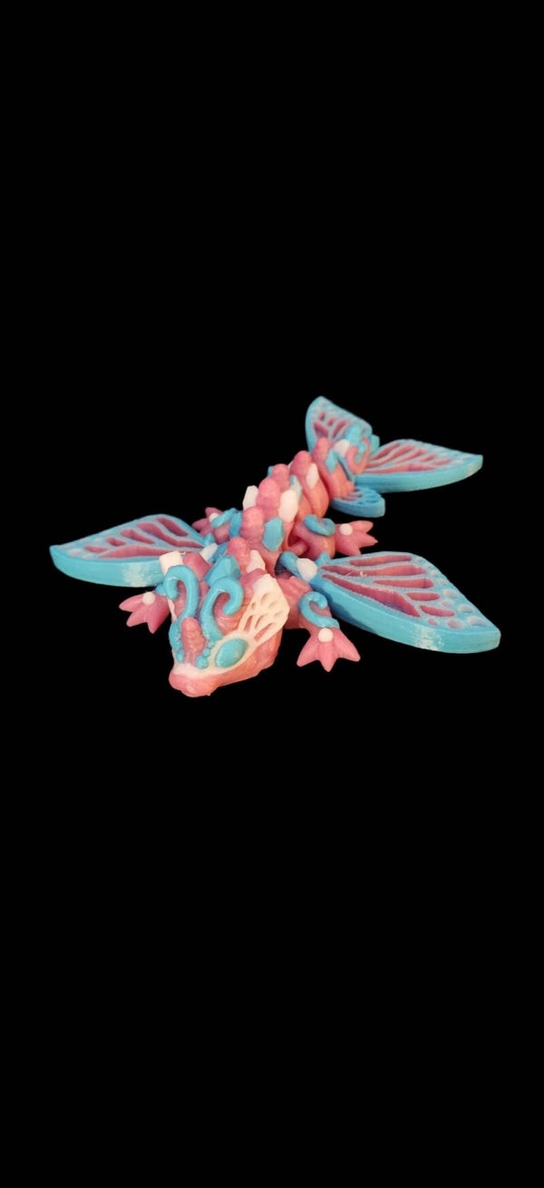 3D Printed Butterfly Dragon - 6 Inch