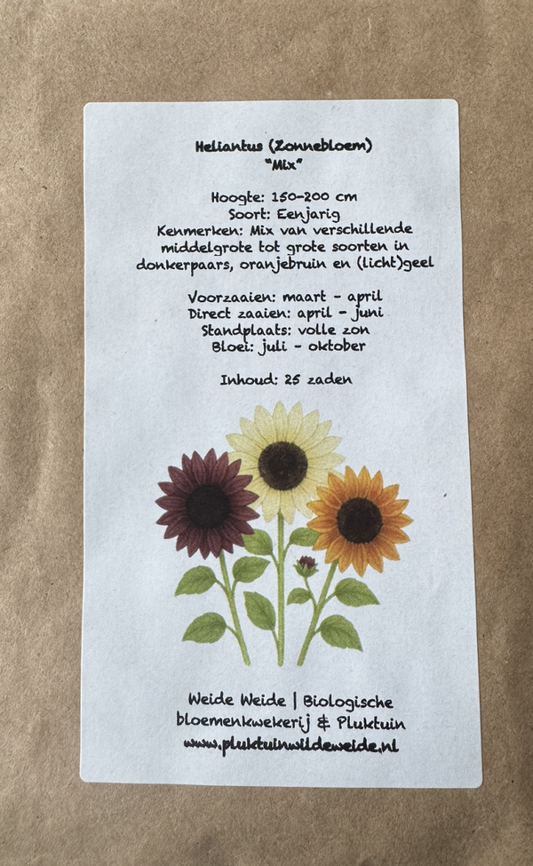 Wilde Weide Bloemenzaden | Zonnebloem (Helianthus annuus)