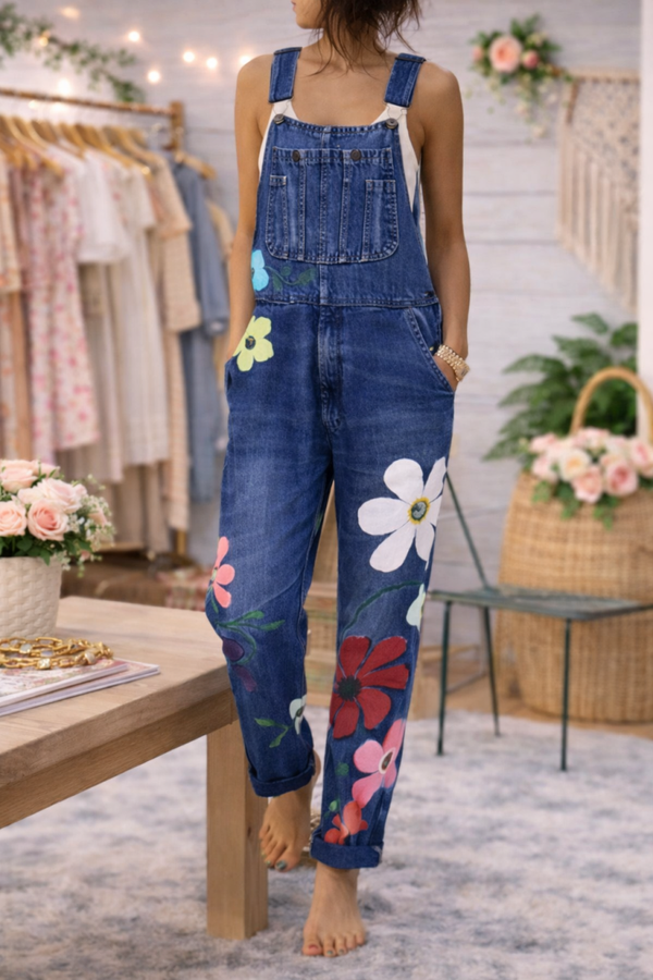 The Wildflower Denim Overalls