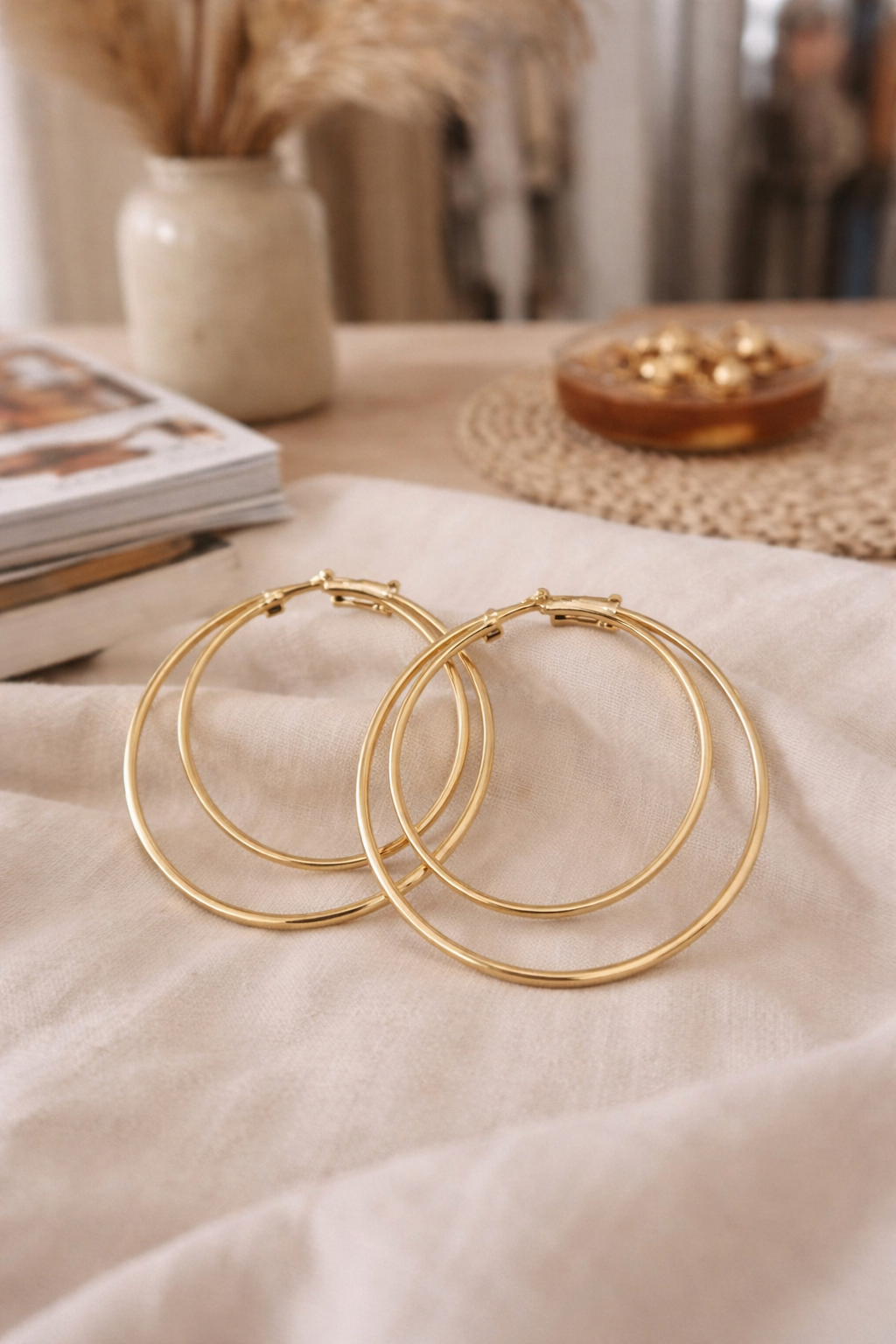 The Golden Hour Double Hoop