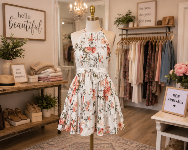 The Sweet Bloom Halter Dress