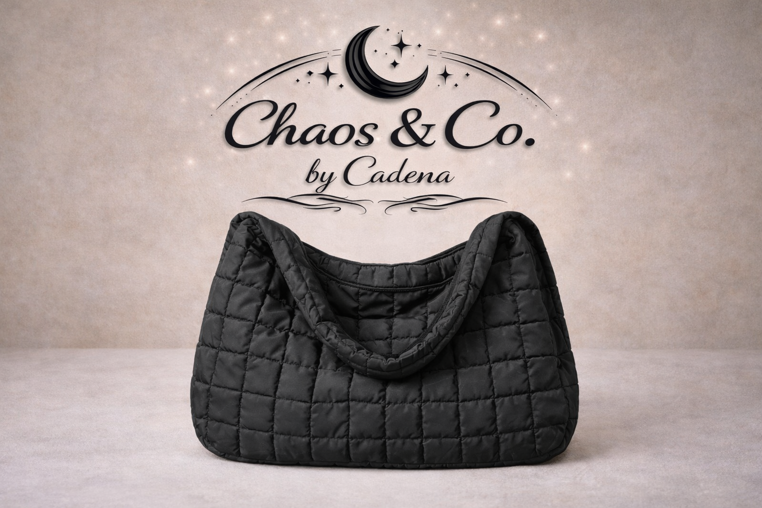 Midnight Luxe Quilted Hobo Shoulder Bag