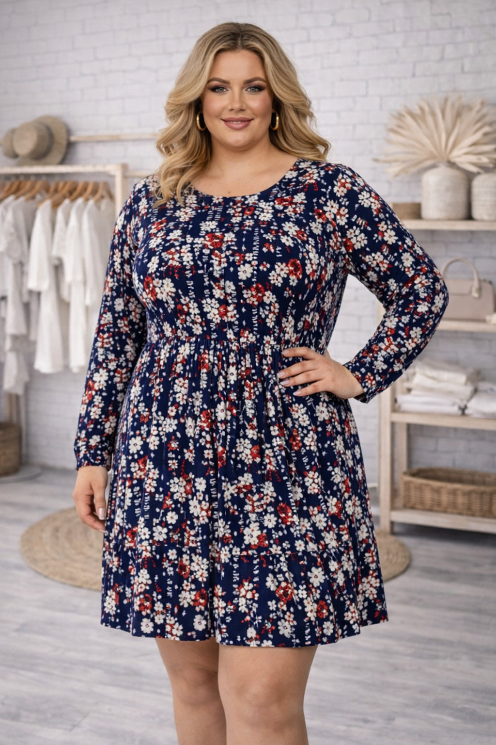 Midnight Bloom Floral Dress