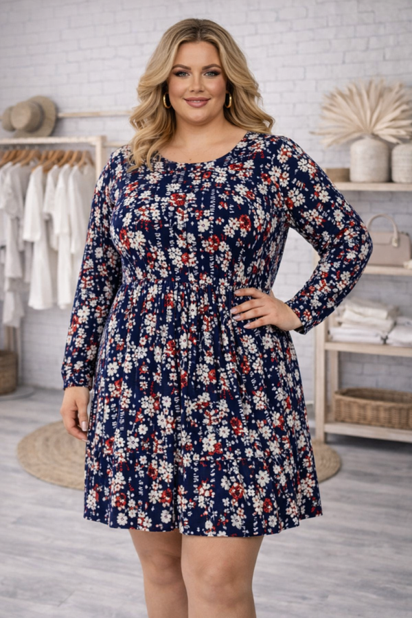 Midnight Bloom Floral Dress