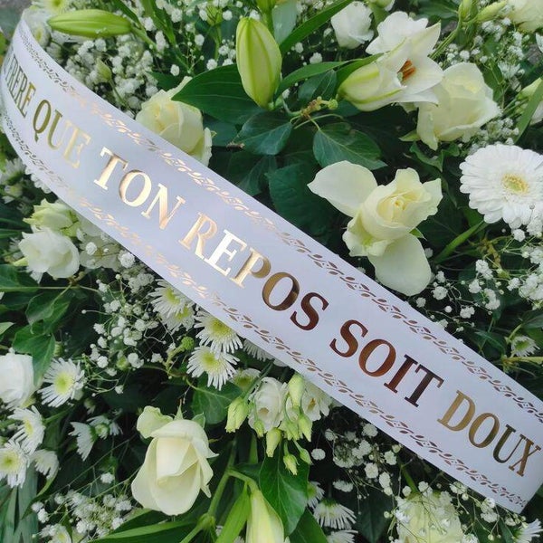 Ruban deuil personnalisable