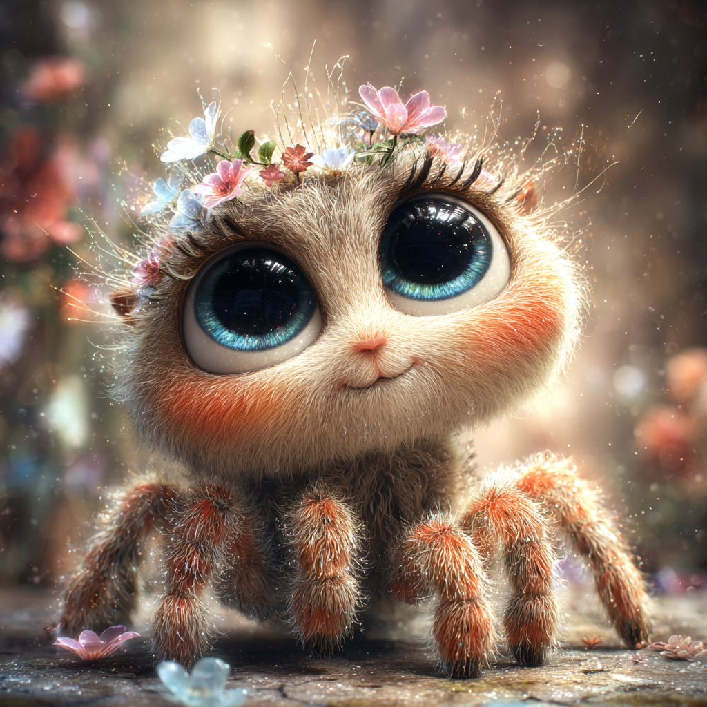 Little Spider by Lisa Morgan Ai - 60 x 60