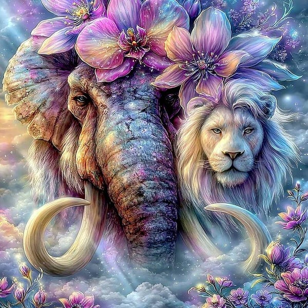 The Lion and the Ancient Soul by DPK - 80 x 80