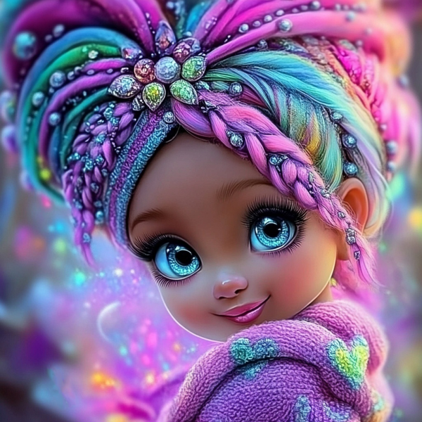 Little Rainbow Princess by DPK - 70 x 70