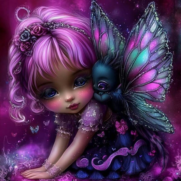 Starligth Butterfly Child by DPK - 70x70
