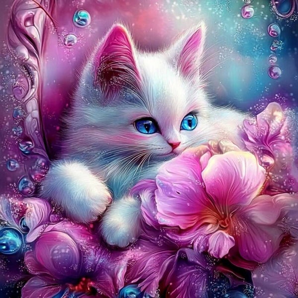 Pearl Blossom Kitty by DPK - 70x70