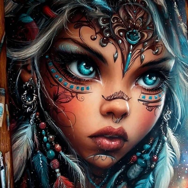 The Power in Her Gaze by DPK - 70 x 70
