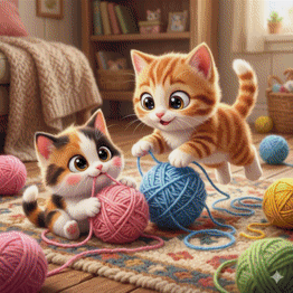 Little Yarn Trouble by Ari_ai  -  65 x 65 - 147 Farben