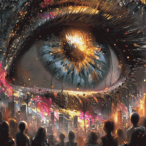 Eye of Eternity by Lisa Morgan Ai - 80 x 80 - 129 Farben