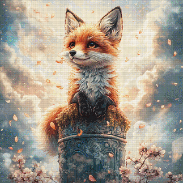 Fox of Dawn  by Lisa Morgan Ai - 80 x 80 - 138 Farben