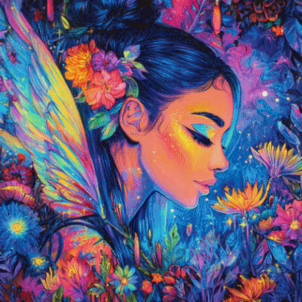 Midnight Bloom by Lisa Morgan Ai - 80 x 80 - 143 Farben