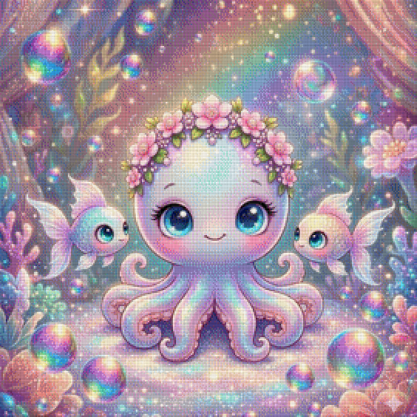 The Little Ocean Dreamer by Ari_ai - 70 x 70 - 144 Farben